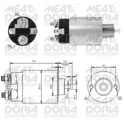 Solenoid Switch, starter (Rear axle)  Art. 46167