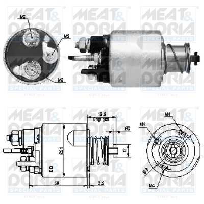 Solenoid Switch, starter (Rear axle)  Art. 46169