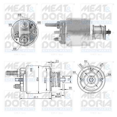 Solenoid Switch, starter (Flywheel-side, Flywheel-side)  Art. 46223