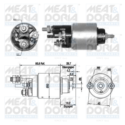 Solenoid Switch, starter (Front axle)  Art. 46283