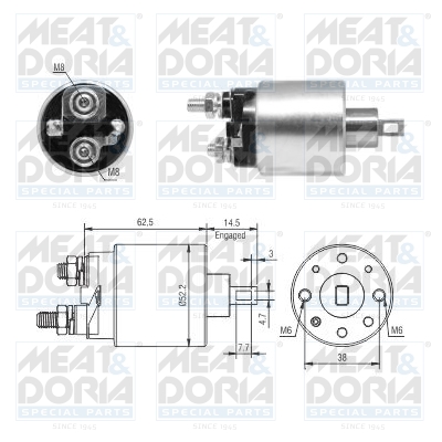 Solenoid Switch, starter (Front axle)  Art. 46292