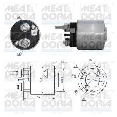 Solenoid Switch, starter (Front axle, left)  Art. 46310