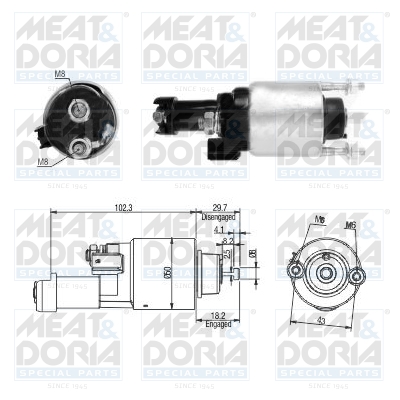 Solenoid Switch, starter (Rear axle)  Art. 46315