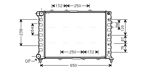 Radiator, engine cooling (Double cloth)  Art. ALA2038