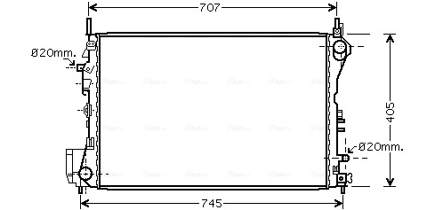 Radiator, engine cooling (Double cloth)  Art. OLA2395