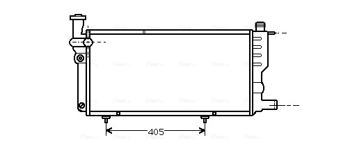 Radiator, engine cooling (Double cloth)  Art. PE2099