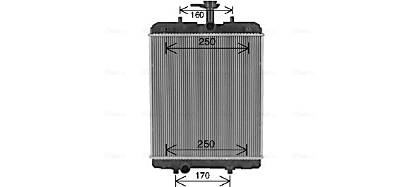 Radiator, engine cooling  Art. TO2764