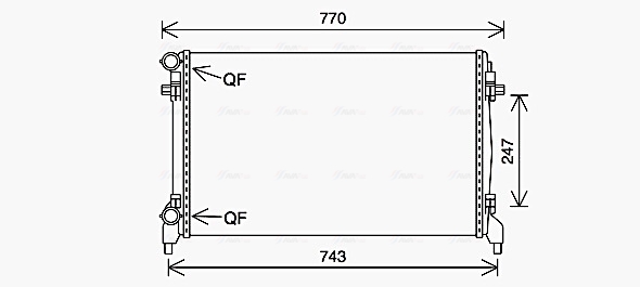 Radiator, engine cooling  Art. VN2402