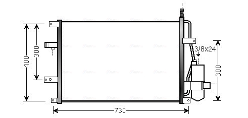 Condenser, air conditioning  Art. VO5107D