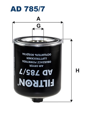 Air Dryer Cartridge, compressed-air system  (Swingarm, 1st front.)  Art. AD7857