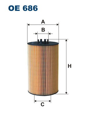 Oil filter  Art. OE686