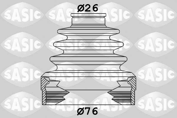 Bellow Kit, drive shaft (Front axle, Transmission side)  Art. 1904019