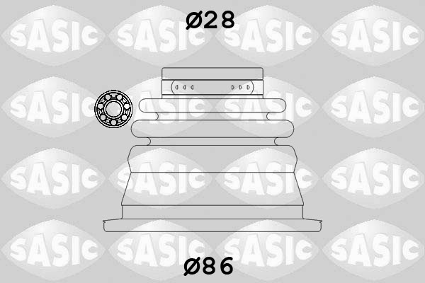 Bellow Kit, drive shaft (Front axle, left, Transmission side)  Art. 4003464