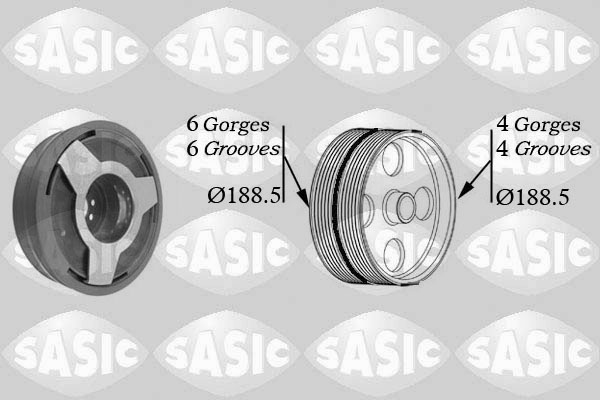 Belt Pulley, crankshaft (Front axle)  Art. 9001806