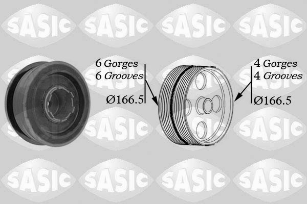 Belt Pulley, crankshaft (Front axle, Right, Inner)  Art. 9001808