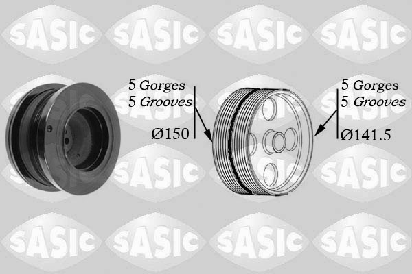 Belt Pulley, crankshaft (Front axle)  Art. 9001812