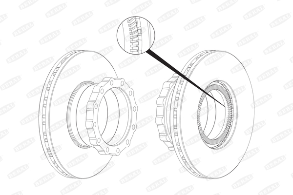 Brake disc (Rear axle, Front axle)  Art. BCR148A