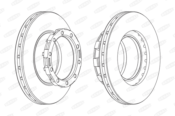 Brake disc (Rear axle, Front axle)  Art. BCR168A