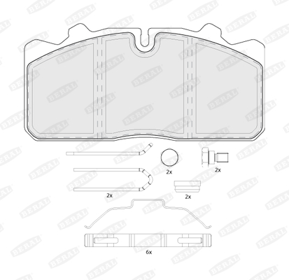 Brake Pad Set, disc brake  (Rear axle, Front axle)  Art. BCV29088TK