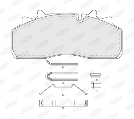 Brake Pad Set, disc brake  (Rear axle, Front axle)  Art. BCV29159TK