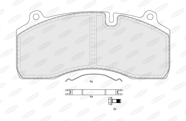 Brake Pad Set, disc brake  (Front axle)  Art. BCV29181TK