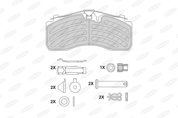 Brake Pad Set, disc brake  (Front axle)  Art. BCV29287TK