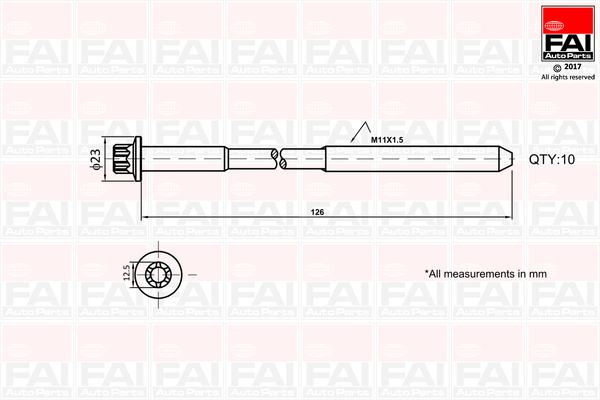 Cylinder Head Bolt Set  Art. B1139