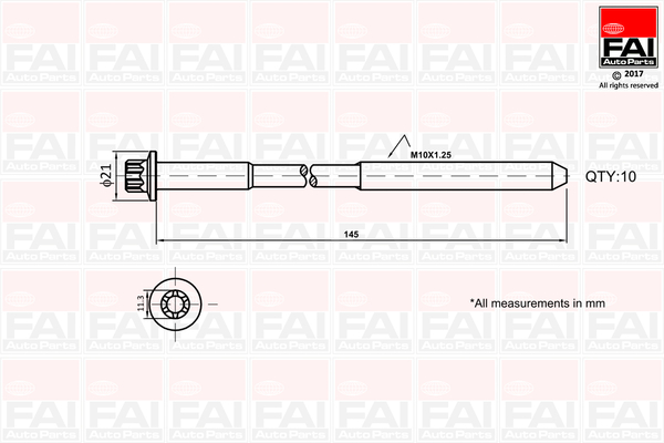 Cylinder Head Bolt Set  Art. B1140