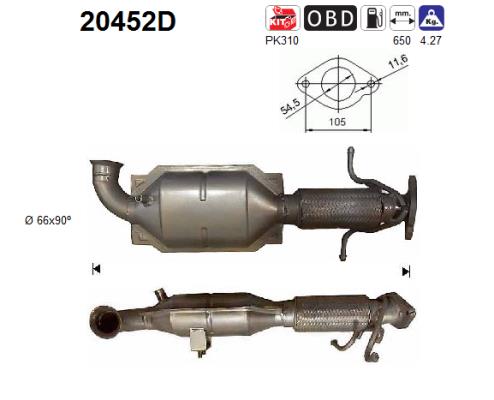 Catalytic Converter  (In front)  Art. 20452D