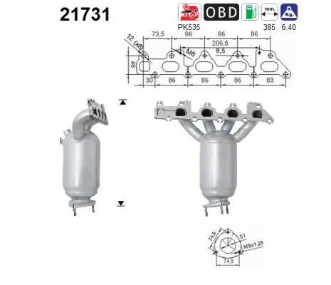 Catalytic Converter (In front)  Art. 21731