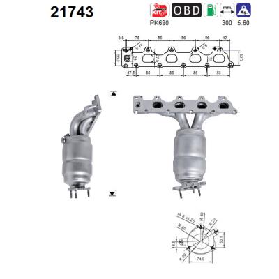 Catalytic Converter (In front)  Art. 21743