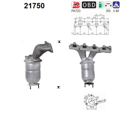 Catalytic Converter  (In front)  Art. 21750