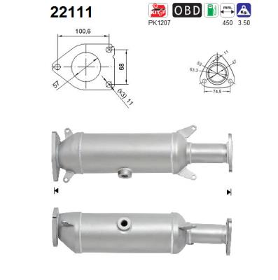 Catalytic Converter  (In front)  Art. 22111