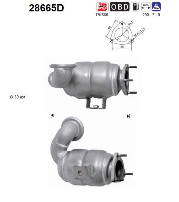 Catalytic Converter  (In front)  Art. 28665D