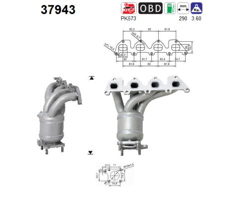 Catalytic Converter  (In front)  Art. 37943