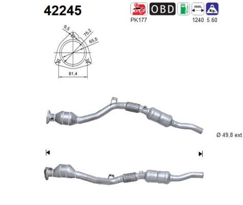 Catalytic Converter  (Forward, left)  Art. 42245