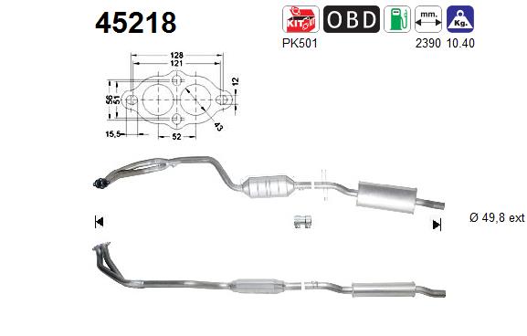 Catalytic Converter (In front)  Art. 45218