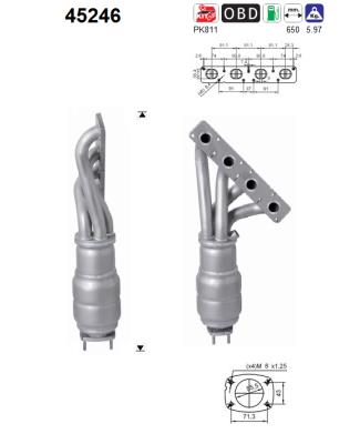 Catalytic Converter  (In front)  Art. 45246