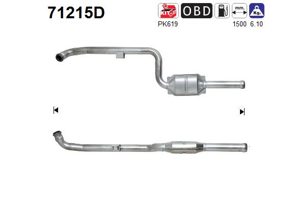 Catalytic Converter  (In the middle)  Art. 71215D