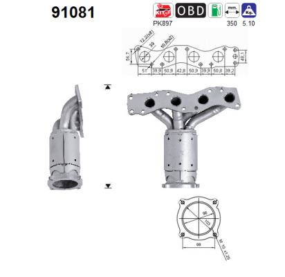 Catalytic Converter  (E9-103R)  Art. 91081