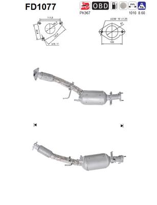 Soot/Particulate Filter, exhaust system  (0)  Art. FD1077