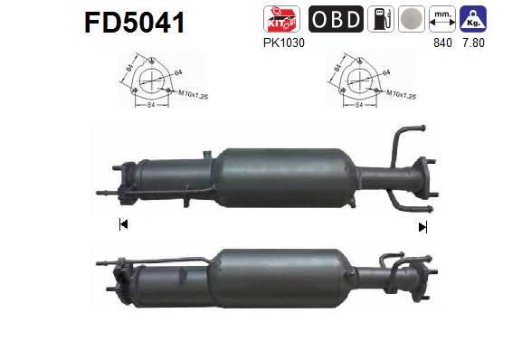 Soot/Particulate Filter, exhaust system  (E9-103R)  Art. FD5041