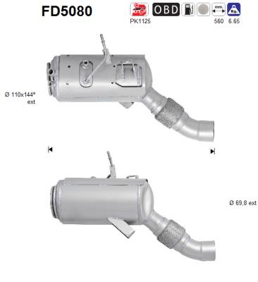 Soot/Particulate Filter, exhaust system (In front)  Art. FD5080