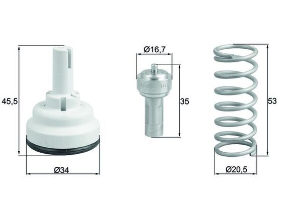 Thermostat, coolant  Art. TX182105D