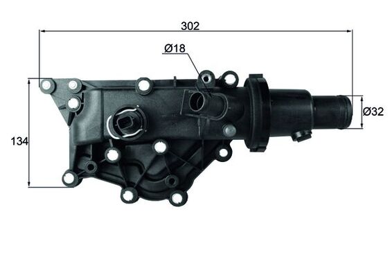 Thermostat, coolant (Front axle)  Art. TH5989