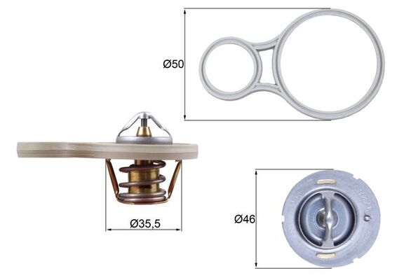 Thermostat, coolant (Rear axle)  Art. TX25591