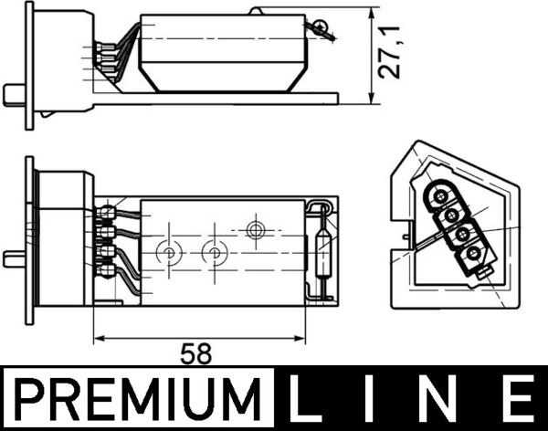 Resistor, interior blower  Art. ABR11000P