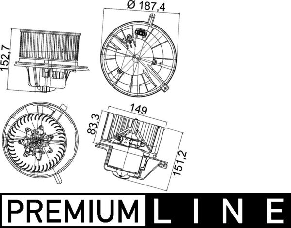 Interior Blower  Art. AB148000P