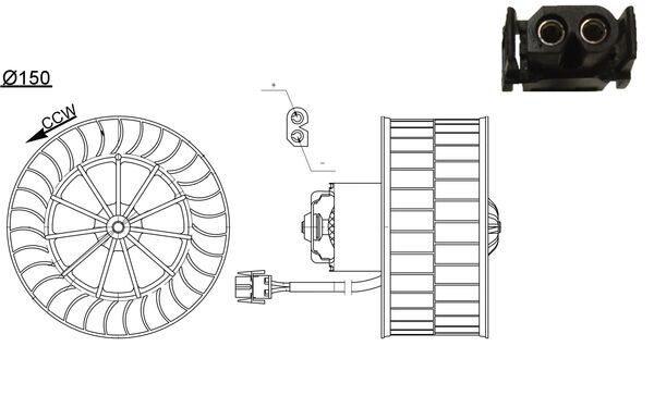 Interior Blower  Art. AB44000S