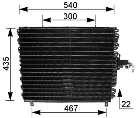 Condenser, air conditioning  Art. AC166000S